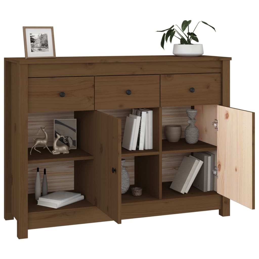 Skjenk honningbrun 100x35x74 cm heltre furu