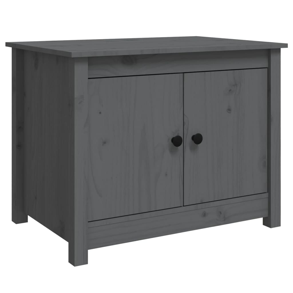Salongbord grå 71x49x55 cm heltre furu