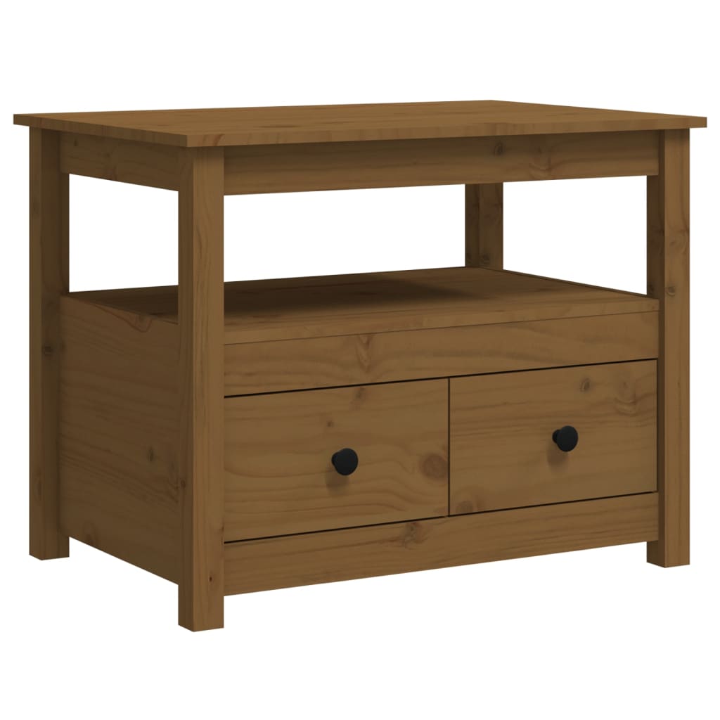 Salongbord honningbrun 71x49x55 cm heltre furu