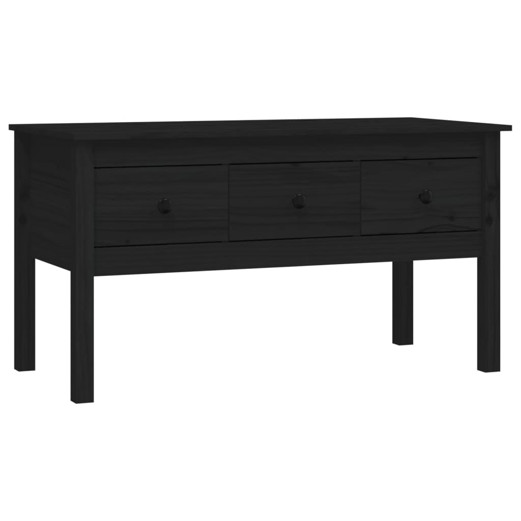 Salongbord svart 102x49x55 cm heltre furu
