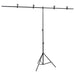 Bakgrunnsstativ T-form svart 201x60x(70-200) cm