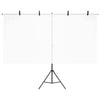 Bakgrunnsstativ T-form svart 201x60x(70-200) cm