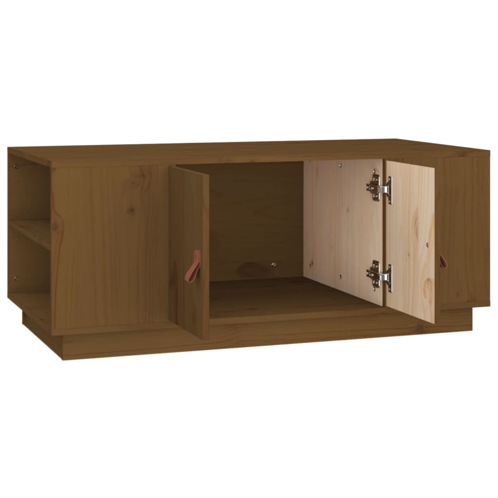 Salongbord honningbrun 100x50x41 cm heltre furu