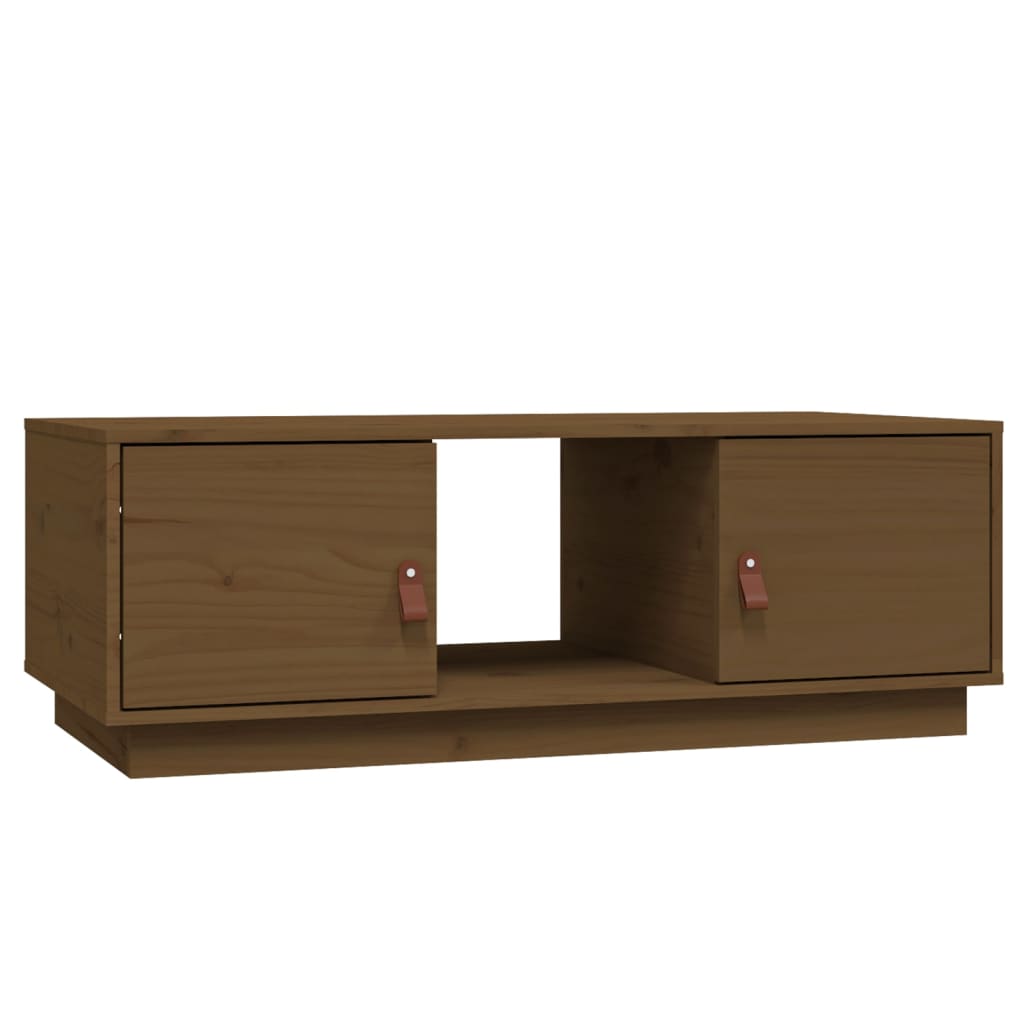 Salongbord honningbrun 100x50x35 cm heltre furu
