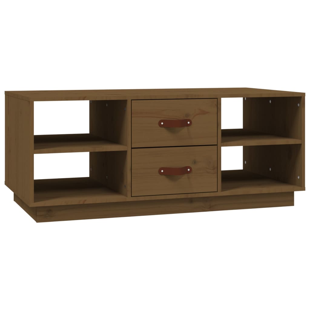 Salongbord honningbrun 100x50x41 cm heltre furu