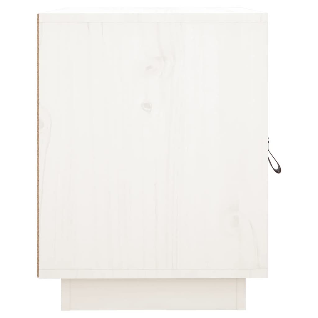 Nattbord hvit 40x34x45 cm heltre furu