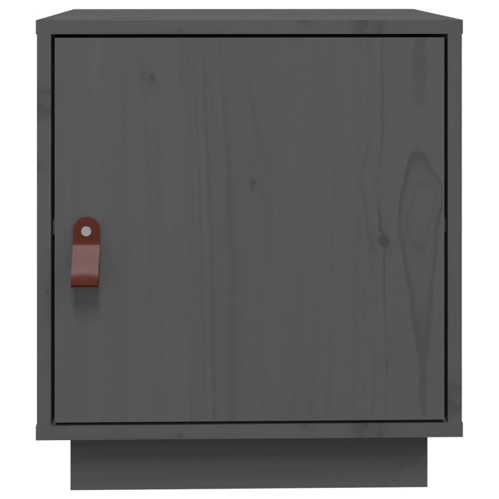 Nattbord 2 stk grå 40x34x45 cm heltre furu