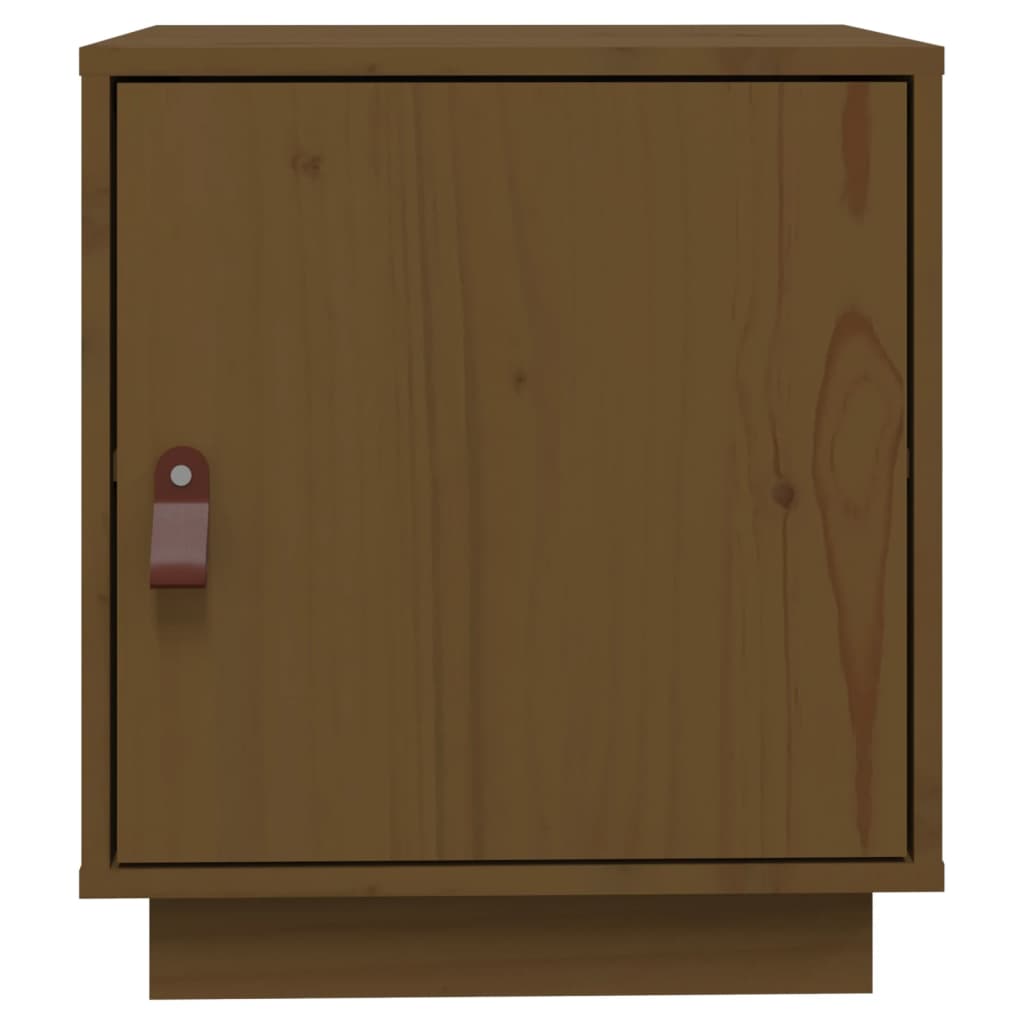 Nattbord 2 stk honningbrun 40x34x45 cm heltre furu