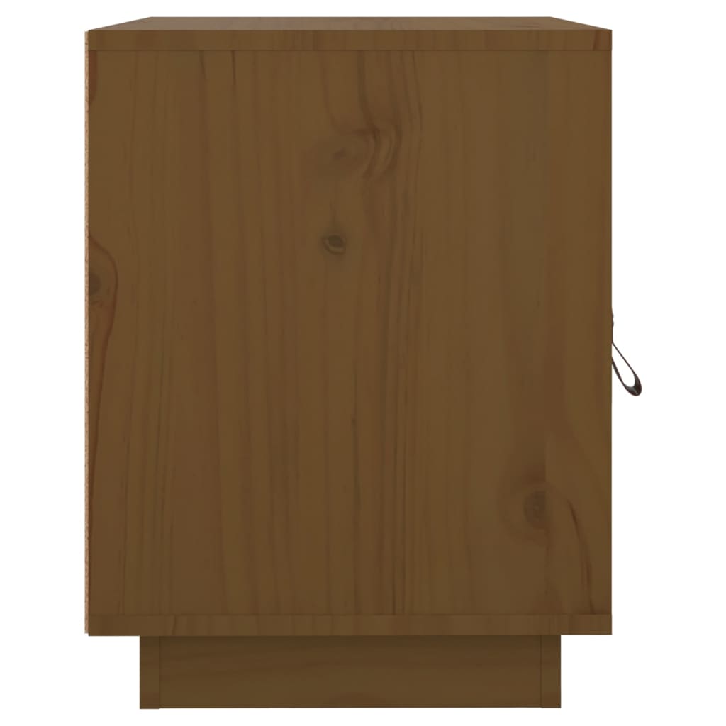 Nattbord 2 stk honningbrun 40x34x45 cm heltre furu