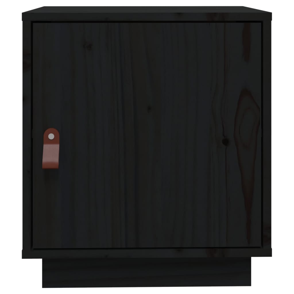 Nattbord svart 40x34x45 heltre furu