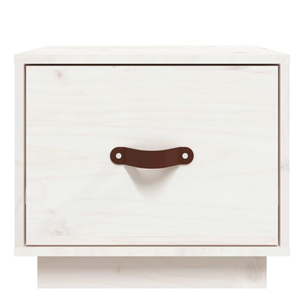 Nattbord 2 stk hvit 40x34x35 cm heltre furu