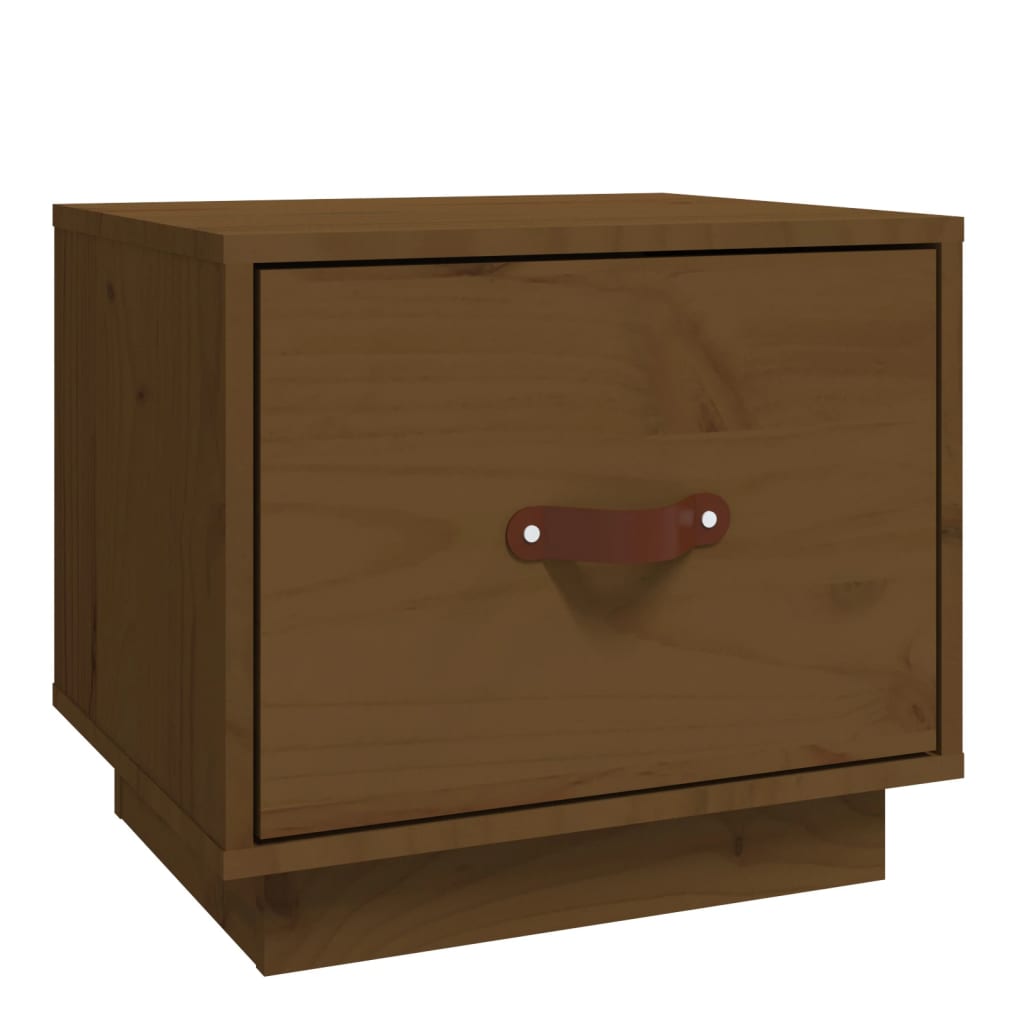 Nattbord honningbrun 40x34x35 cm heltre furu