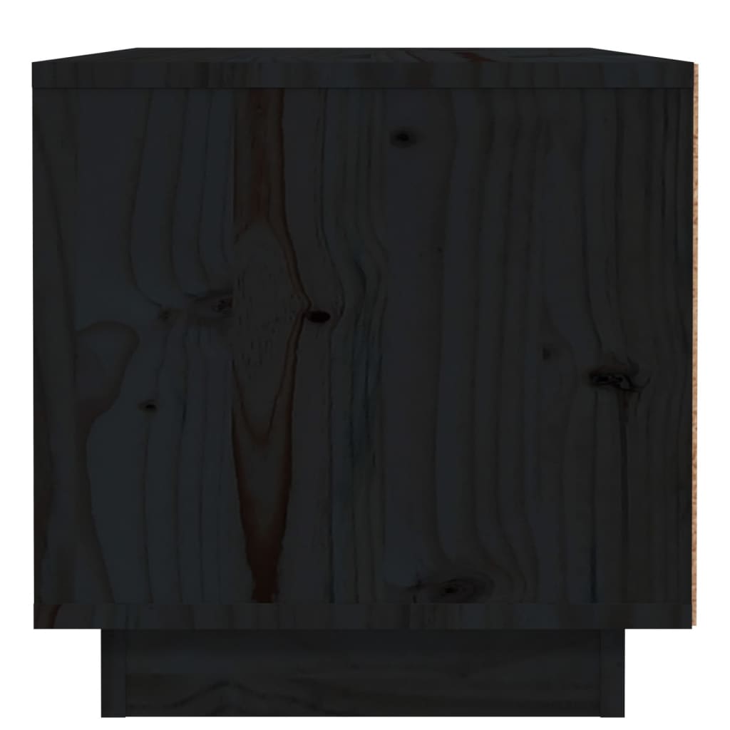 Nattbord 2 stk svart 40x34x35 heltre furu