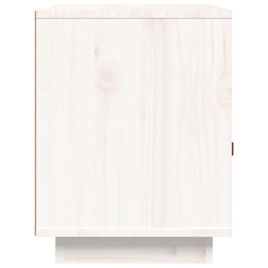 Nattbord hvit 40x34x45 cm heltre furu