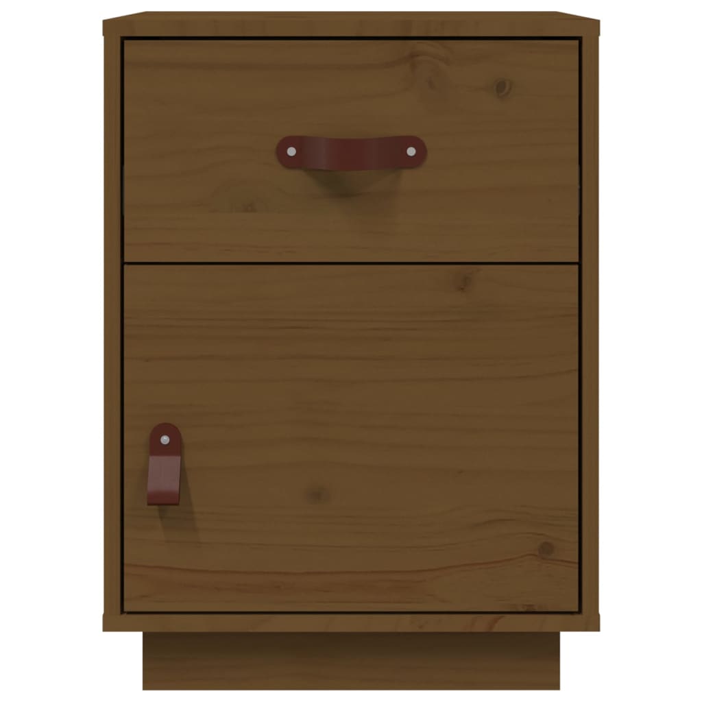 Nattbord honningbrun 40x34x55 cm heltre furu