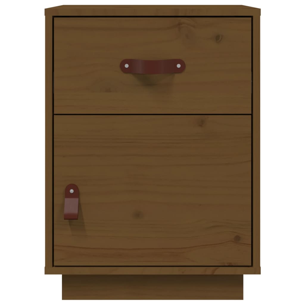 Nattbord 2 stk honningbrun 40x34x55 cm heltre furu