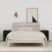 Nattbord 2 stk svart 40x34x55 cm heltre furu