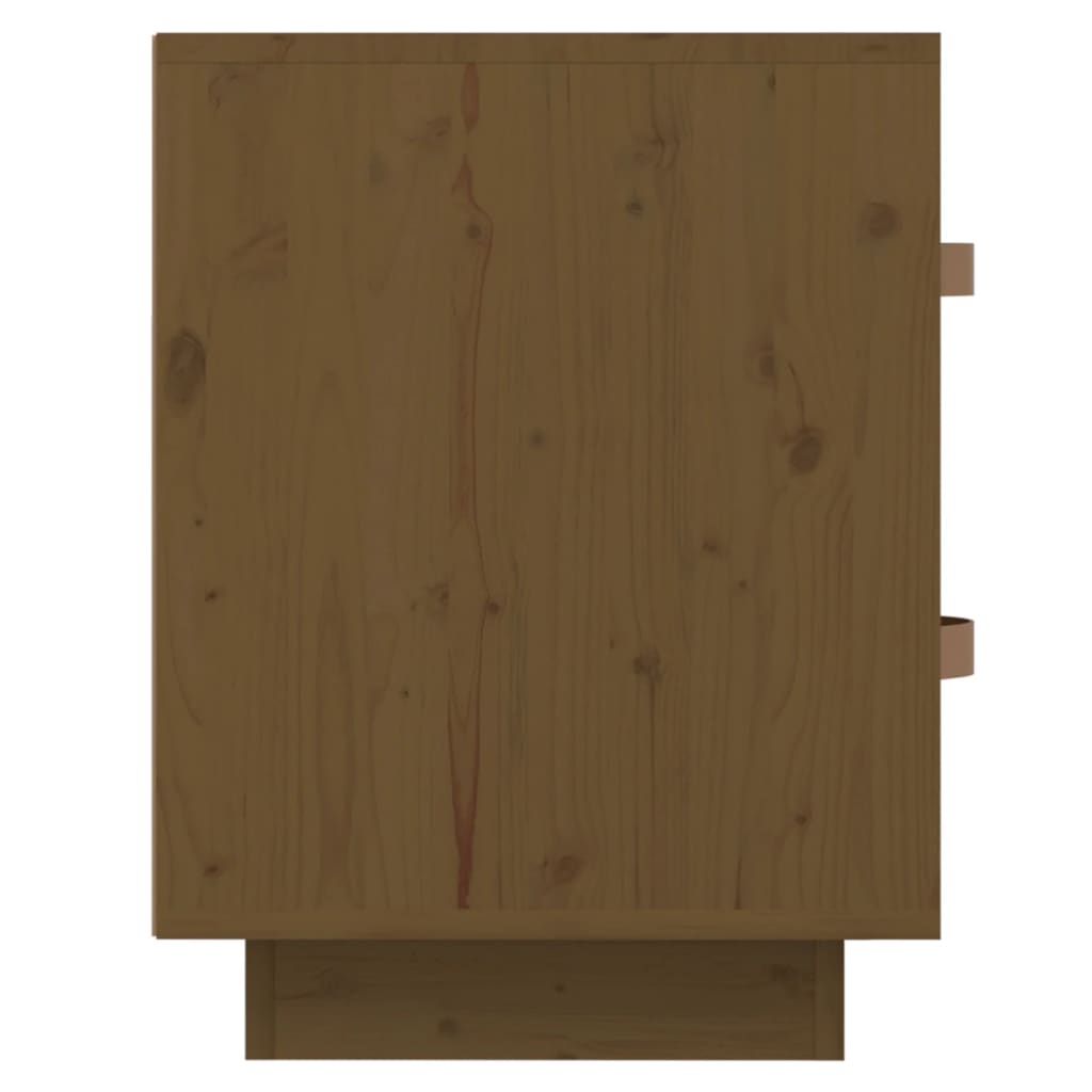 Nattbord 2 stk honningbrun 40x34x45 cm heltre furu