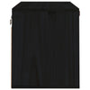 Veggskap svart 60x30x35 cm heltre furu