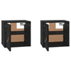 Veggskap 2 stk svart 31,5x30x30 cm heltre furu