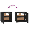 Veggskap 2 stk svart 31,5x30x30 cm heltre furu