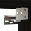 Veggskap 2 stk svart 80x30x30 cm heltre furu