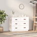 Skjenk hvit 100x40x75 cm heltre furu