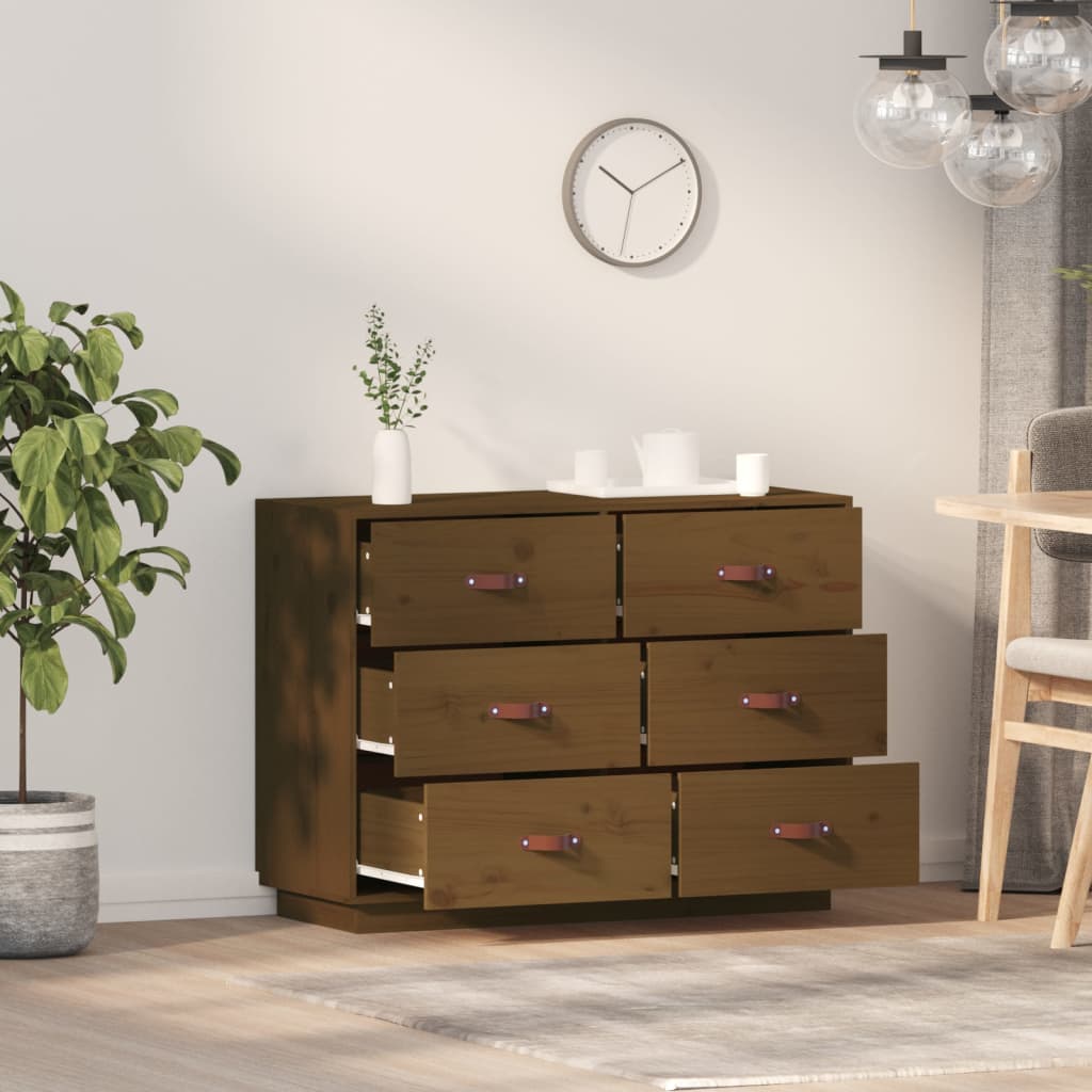 Skjenk honningbrun 100x40x75 cm heltre furu