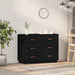 Skjenk svart 100x40x75 cm heltre furu
