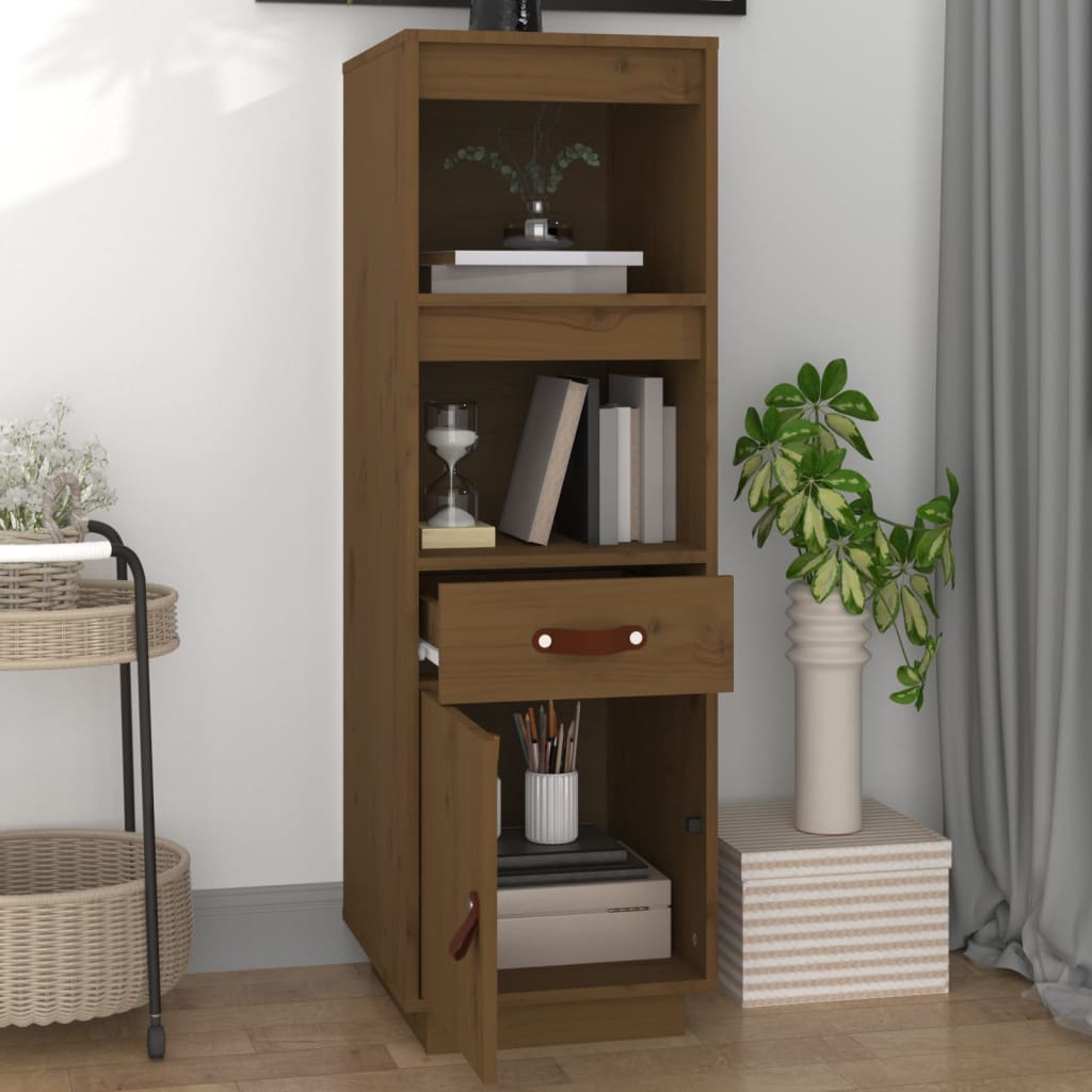Highboard honningbrun 34x40x108,5 cm heltre furu