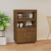 Highboard honningbrun 67x40x108,5 cm heltre furu