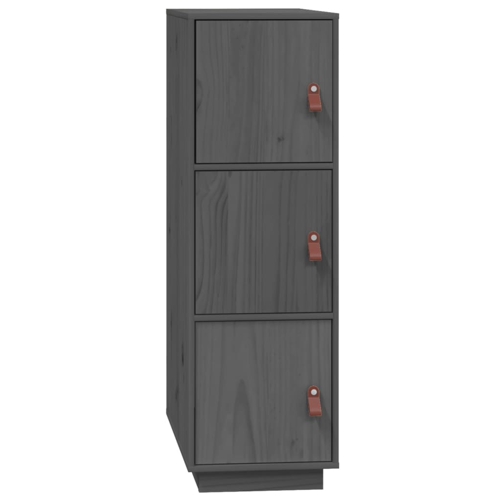Highboard grå 34x40x108,5 cm heltre furu