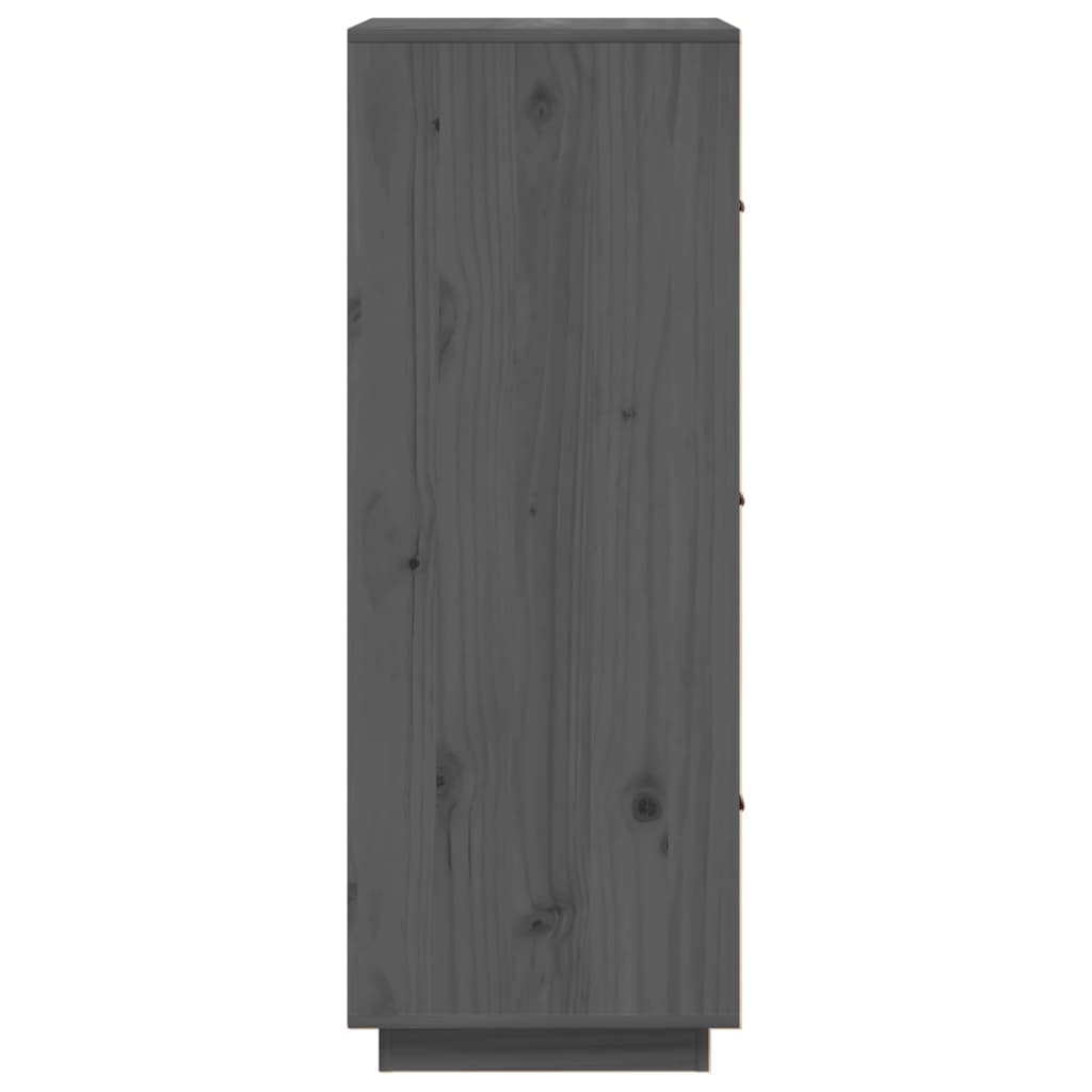 Highboard grå 34x40x108,5 cm heltre furu