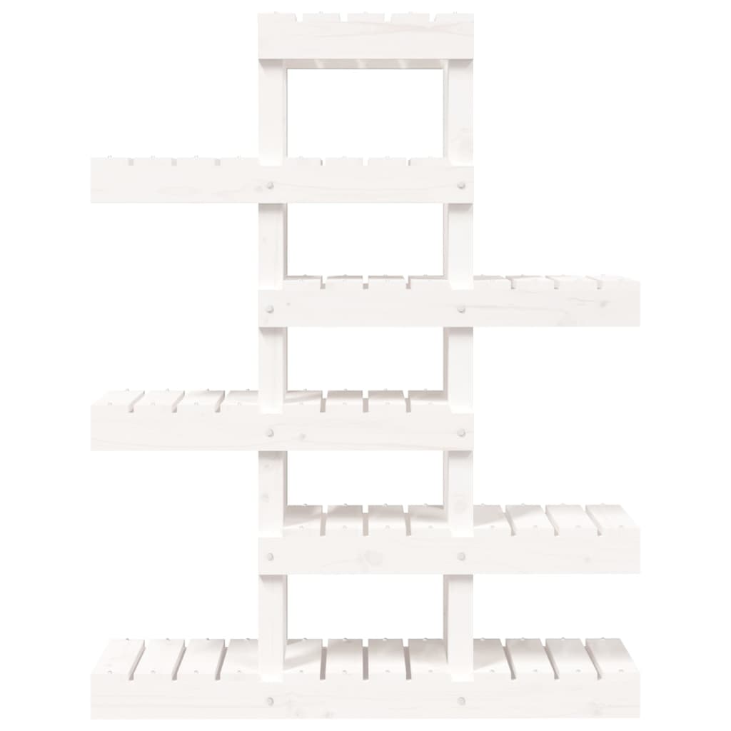 Plantestativ hvit 85x25x109,5 cm heltre furu