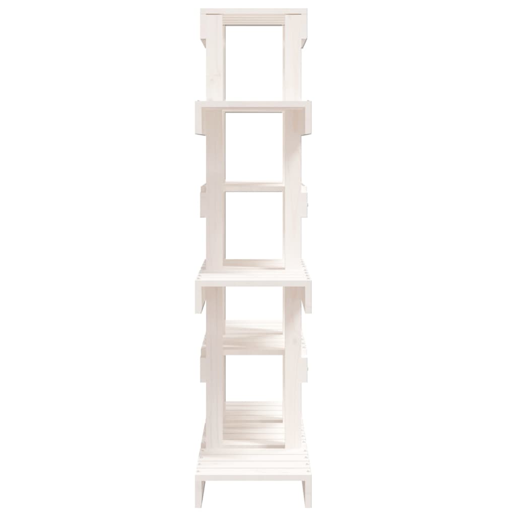 Plantestativ hvit 85x25x109,5 cm heltre furu