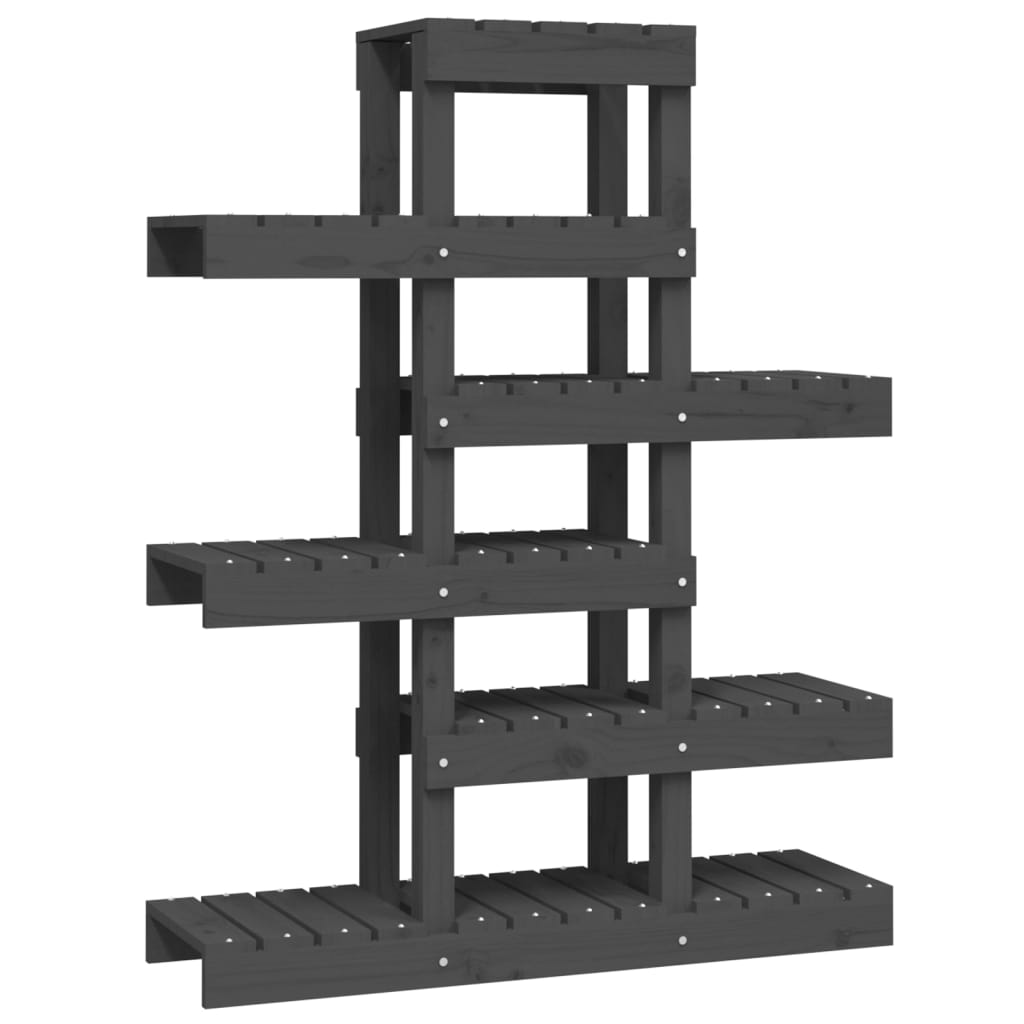 Plantestativ grå 85x25x109,5 cm heltre furu