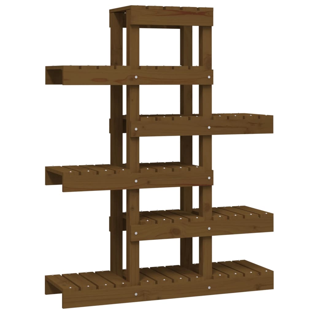 Plantestativ honningbrun 85x25x109,5 cm heltre furu