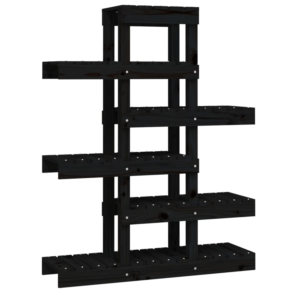 Plantestativ svart 85x25x109,5 cm heltre furu