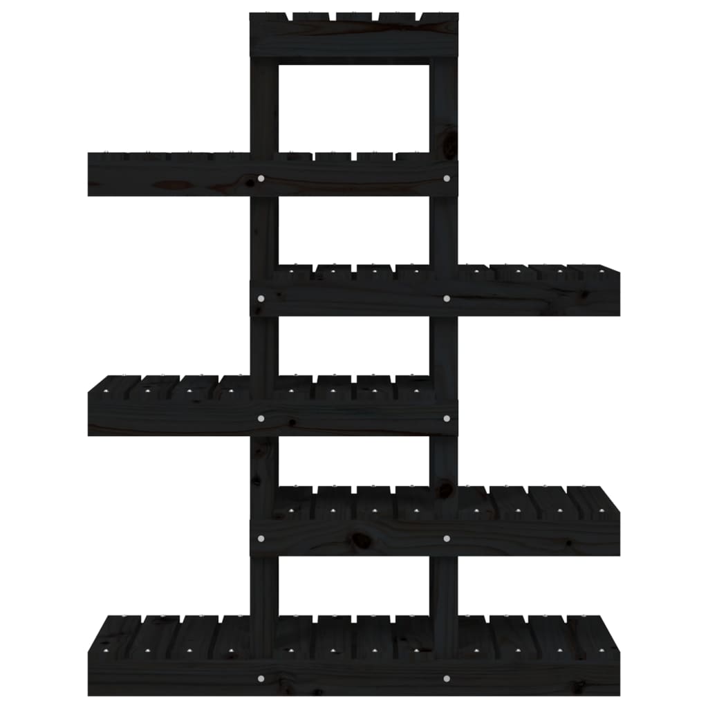 Plantestativ svart 85x25x109,5 cm heltre furu