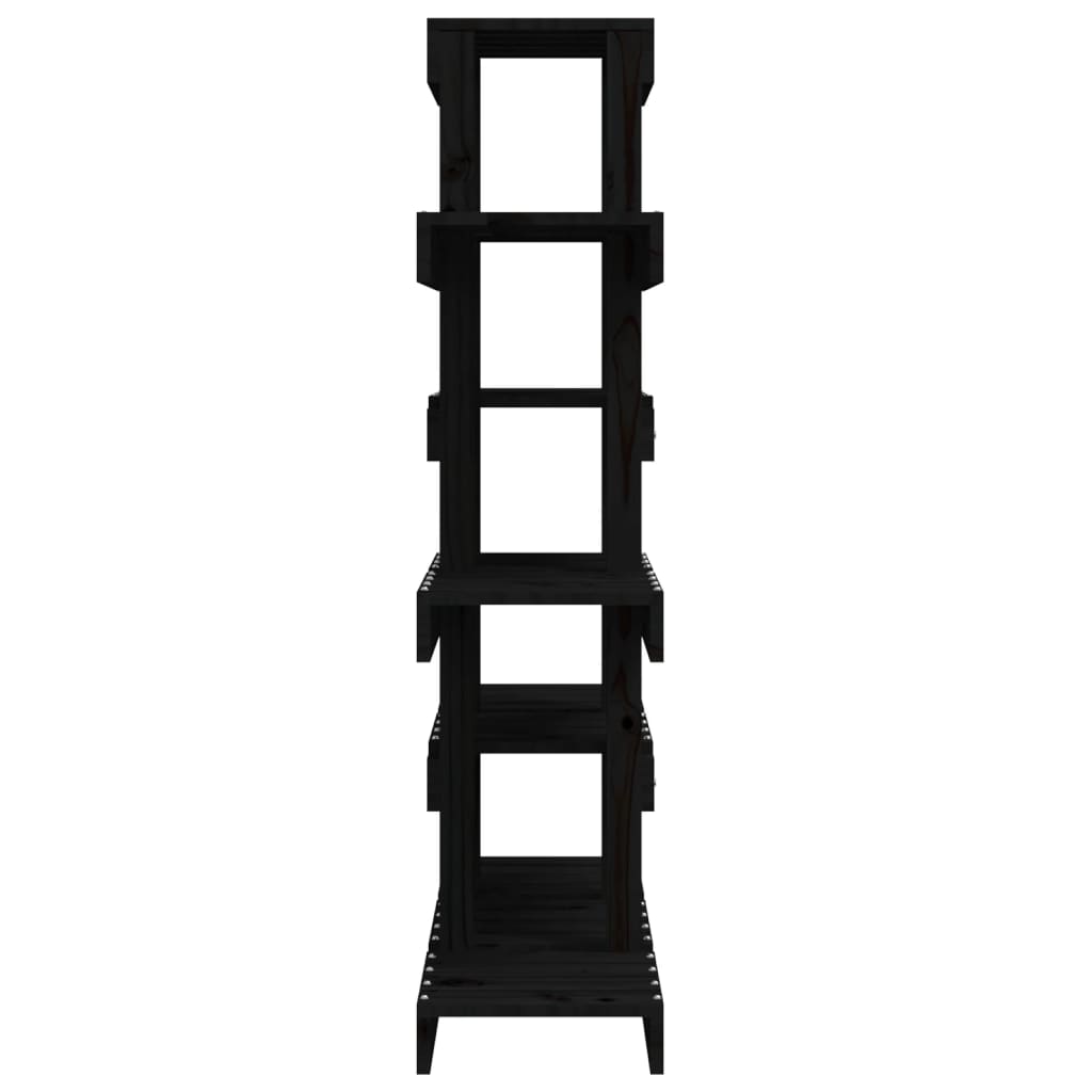 Plantestativ svart 85x25x109,5 cm heltre furu