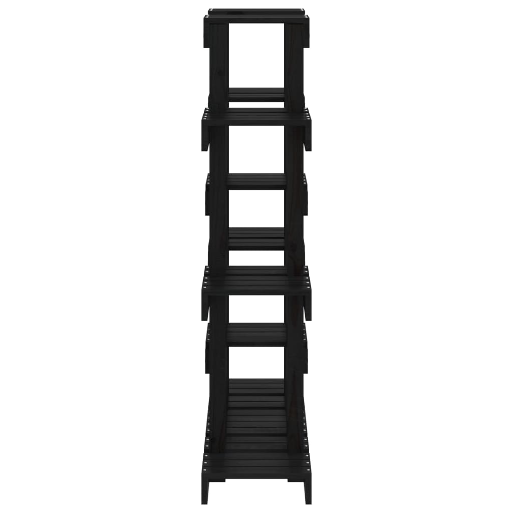 Plantestativ svart 104,5x25x109,5 cm heltre furu