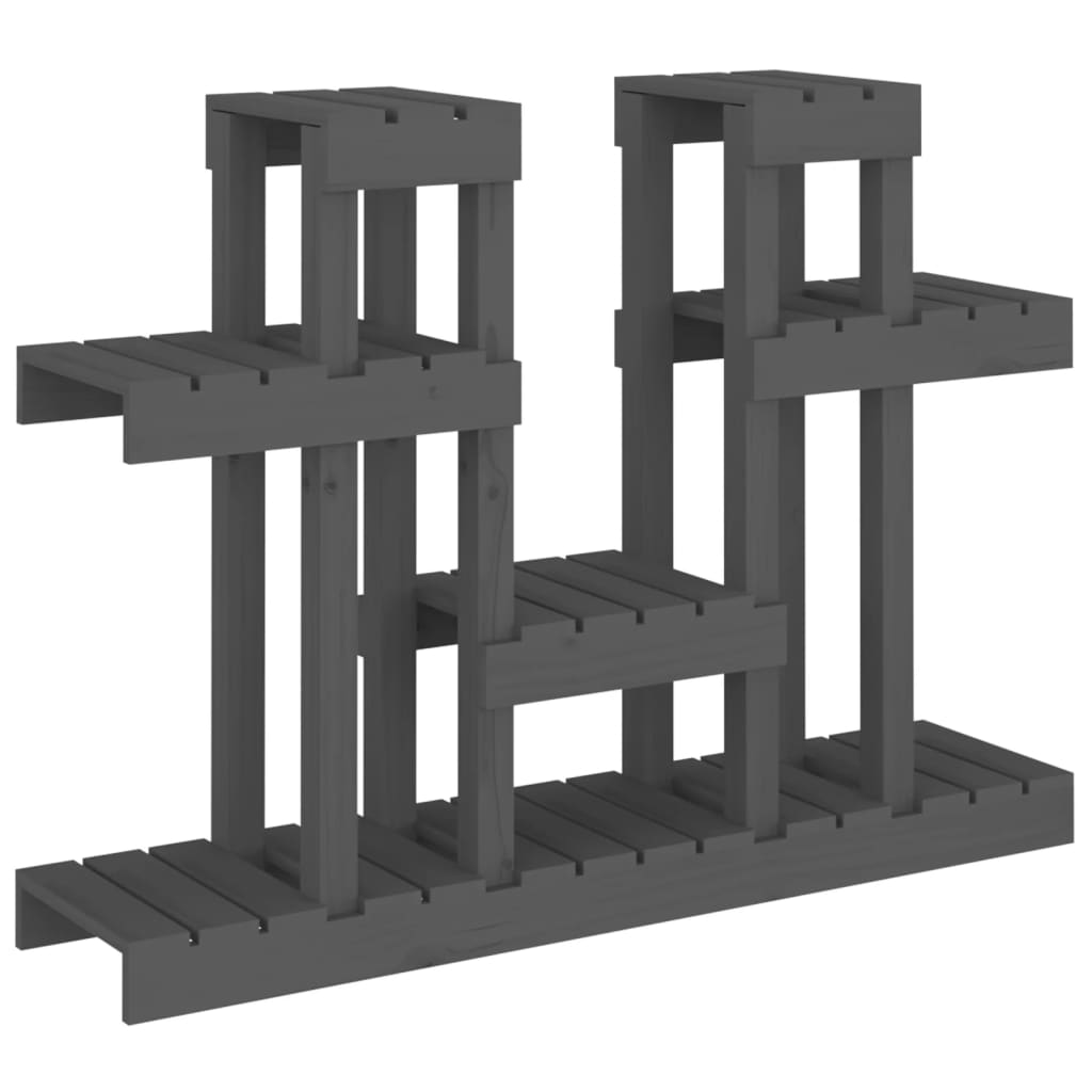 Plantestativ grå 104,5x25x77,5 cm heltre furu