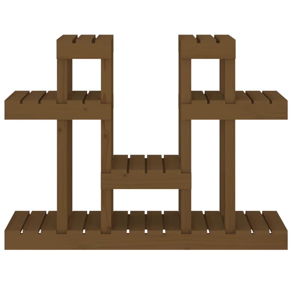 Plantestativ honningbrun 104,5x25x77,5 cm heltre furu