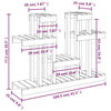 Plantestativ honningbrun 104,5x25x77,5 cm heltre furu