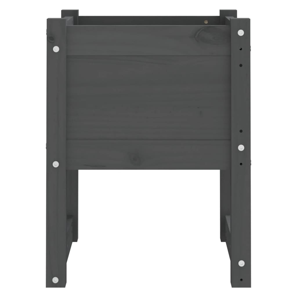 Plantekasse grå 40x40x52,5 cm heltre furu