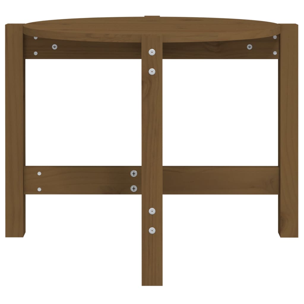 Salongbord honningbrun Ø 62,5x45 cm heltre furu