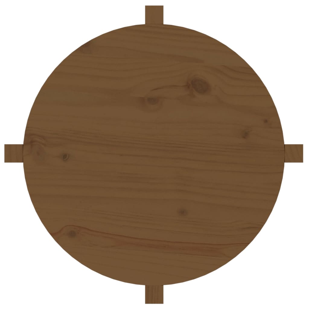 Salongbord honningbrun Ø 62,5x45 cm heltre furu