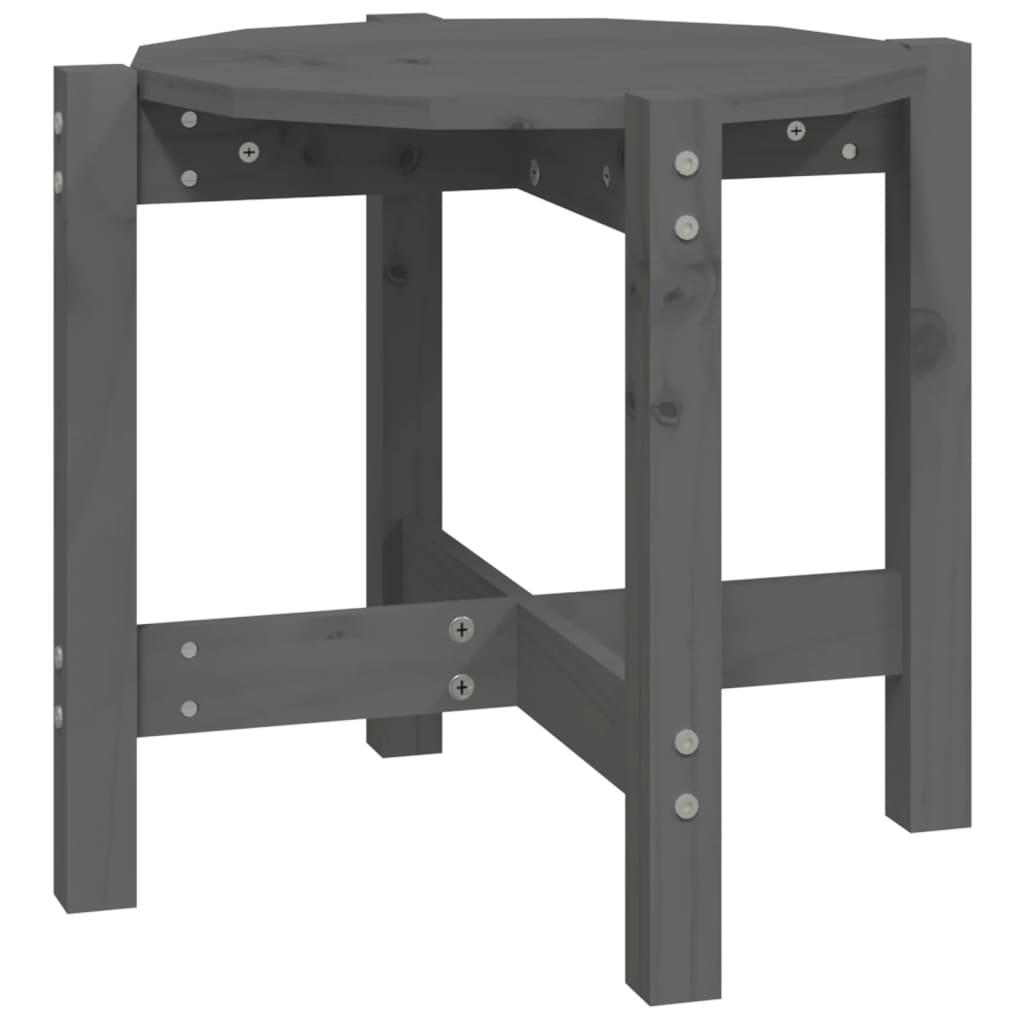 Salongbord grå Ø 52,5x45 cm heltre furu