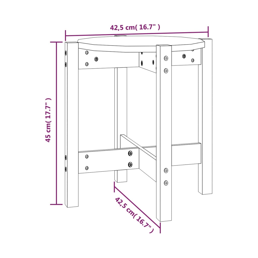 Salongbord Ø 42,5x45 cm heltre furu