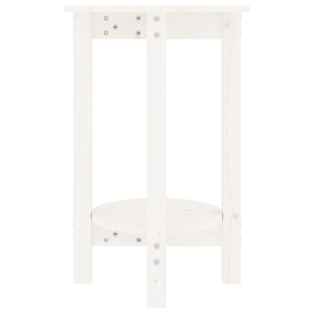 Salongbord hvit Ø 40x60 cm heltre furu